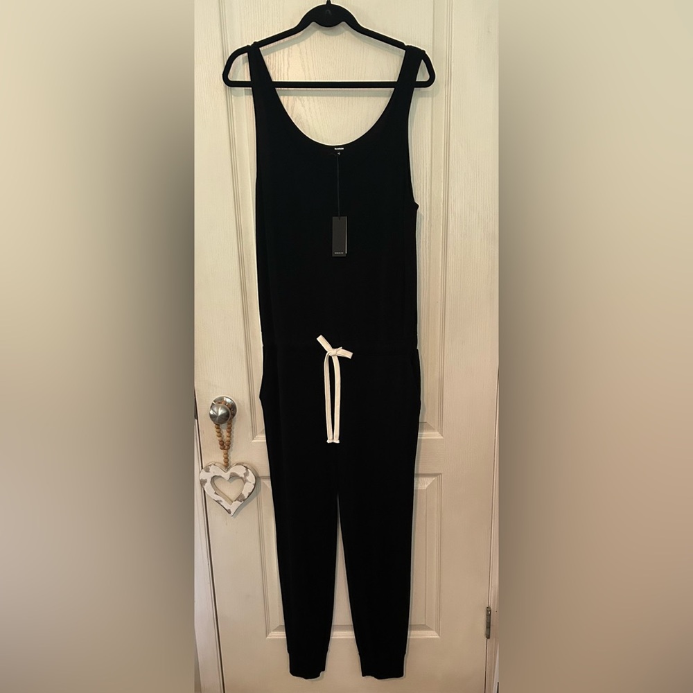 NWT Monrow Black Sleeveless Jumpsuit